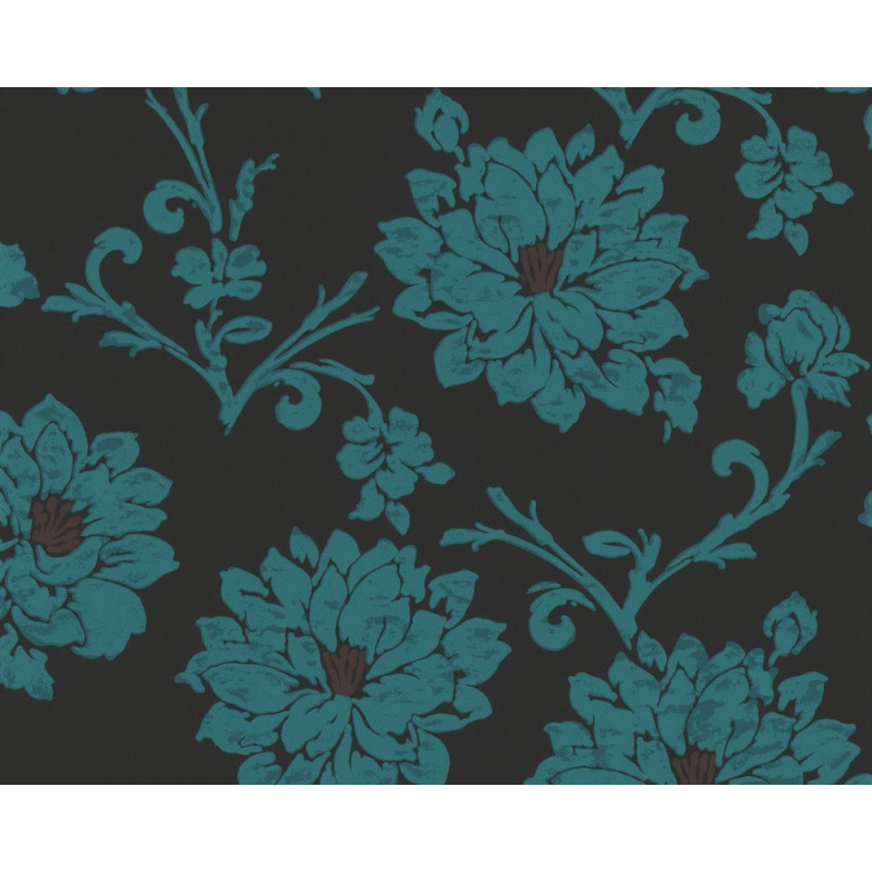 Teal Flower Wallpaper - WallpaperSafari