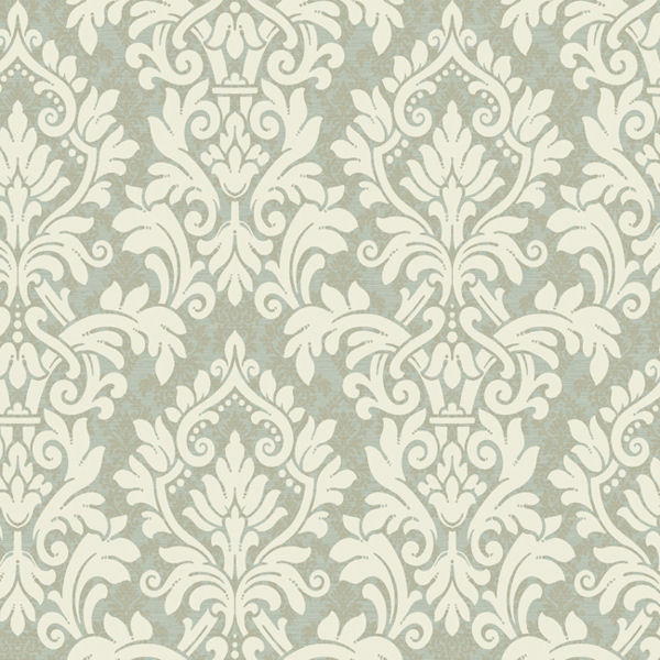 Silver Layered Damask Wallpaper Wall Sticker Outlet
