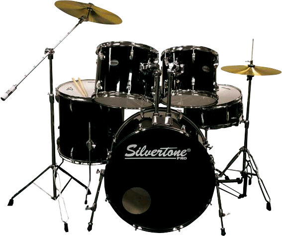 Cool Drum Set Background Silvertone Sdk5