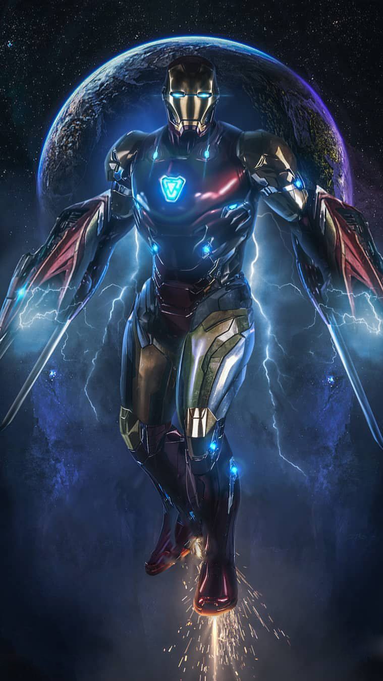 Iron Man in Space Avengers Endgame iPhone Wallpaper End Game