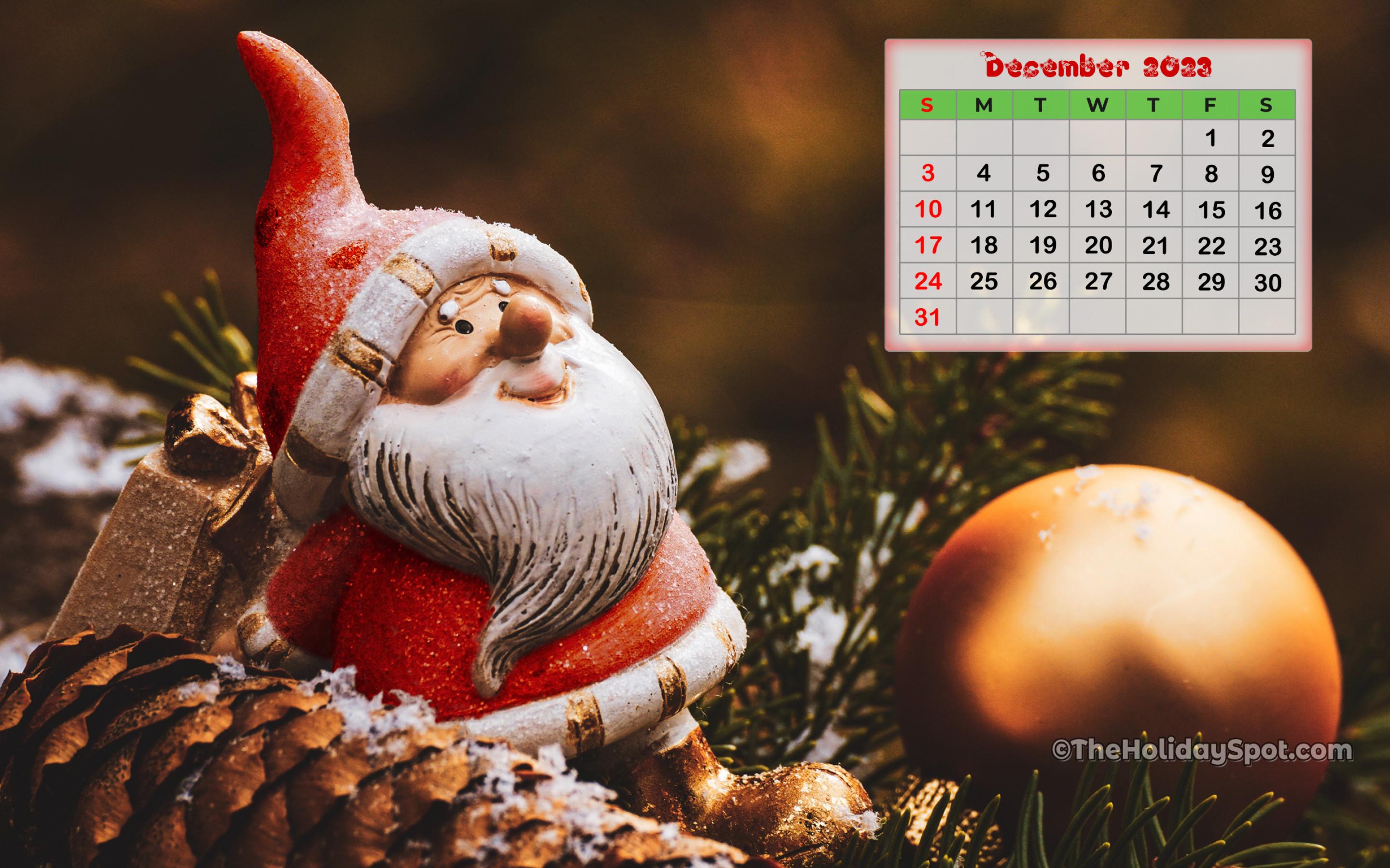 Calendar Wallpaper December