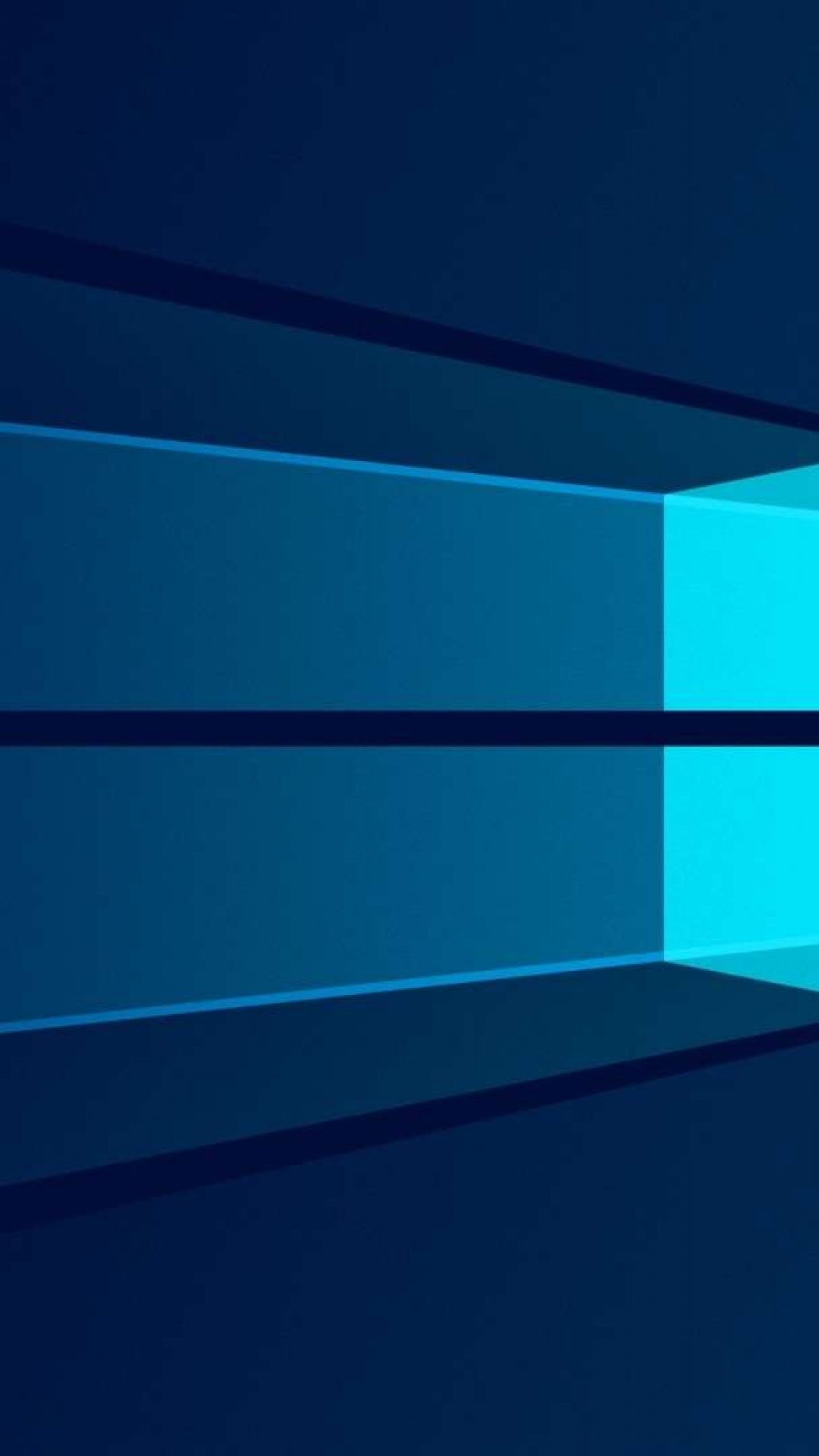 Abstract blue background with glowing lines, resembling the Windows 10 logo in 4K resolution