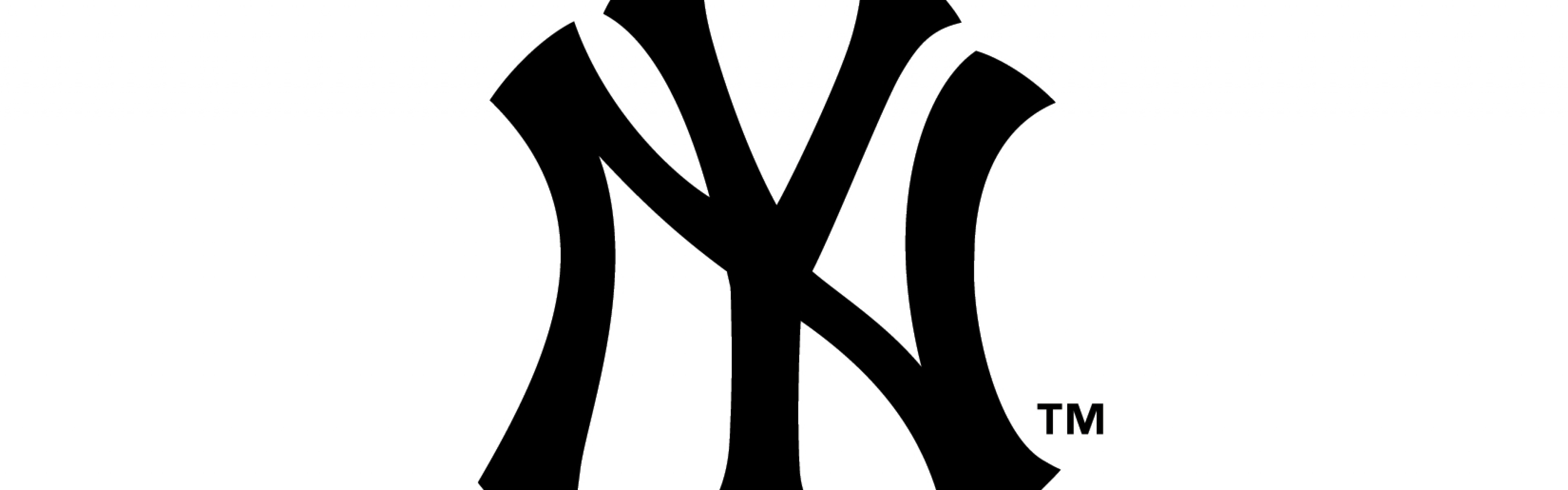 Wallpaper New York Yankees Logo Famous Brand Dual