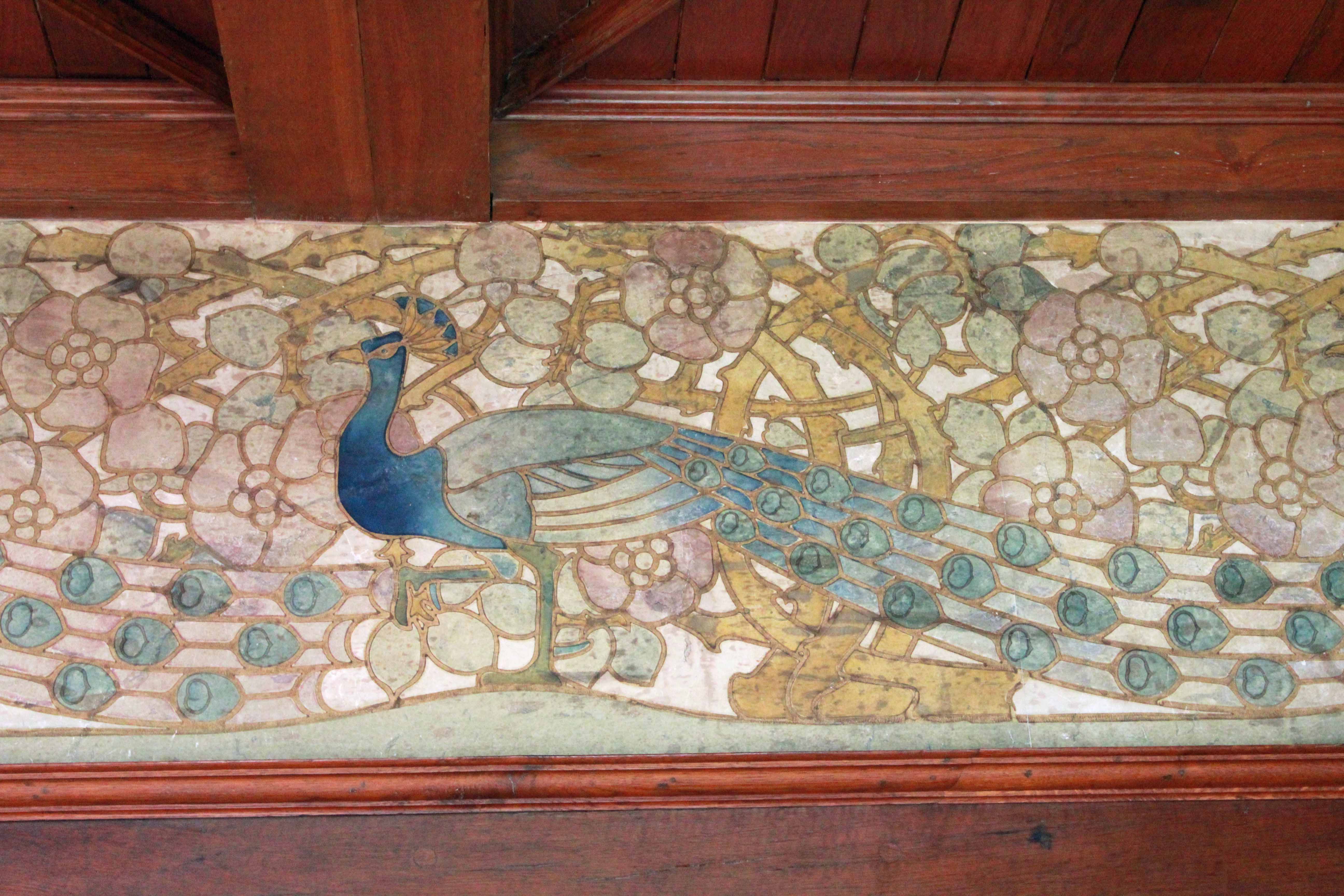Peacock Wallpaper Frieze By Shand Kydd In The Living Hall Peacocks
