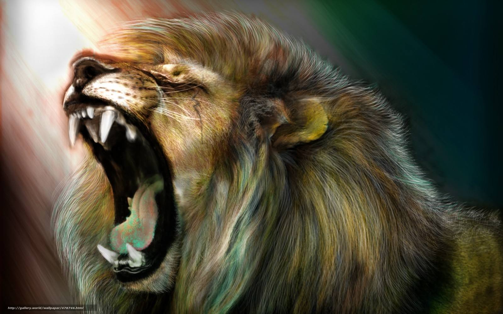 Wallpaper Art Lion Roar Desktop