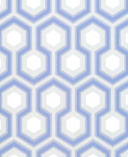 Hicks Hexagon Wallpaper Grey Blue And White Design
