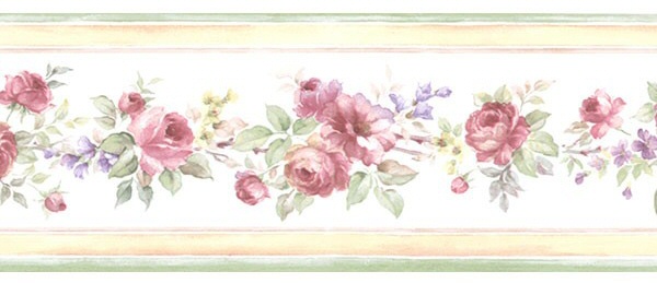 Narrow Floral Mini Print Wallpaper Border Pf79503 Clearance