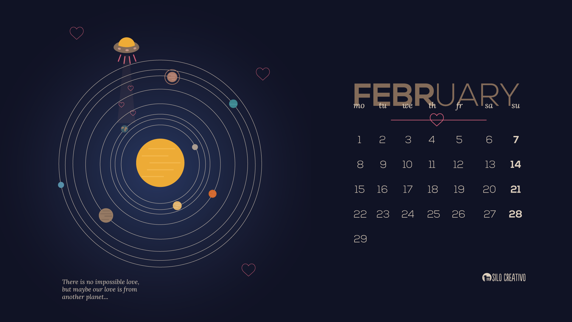 Able Calendar February Silo Creativo