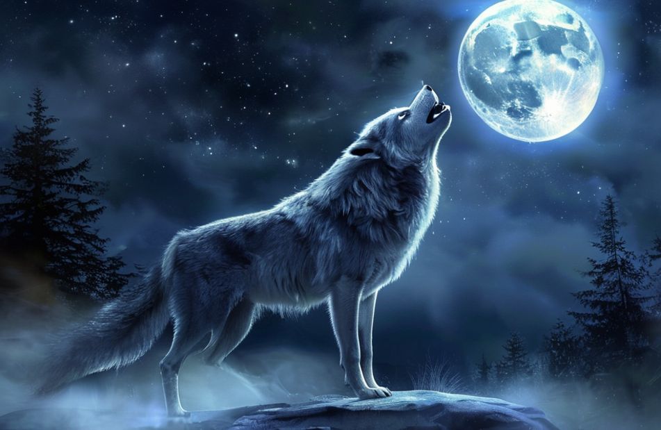 Howling Wolf Wallpaper