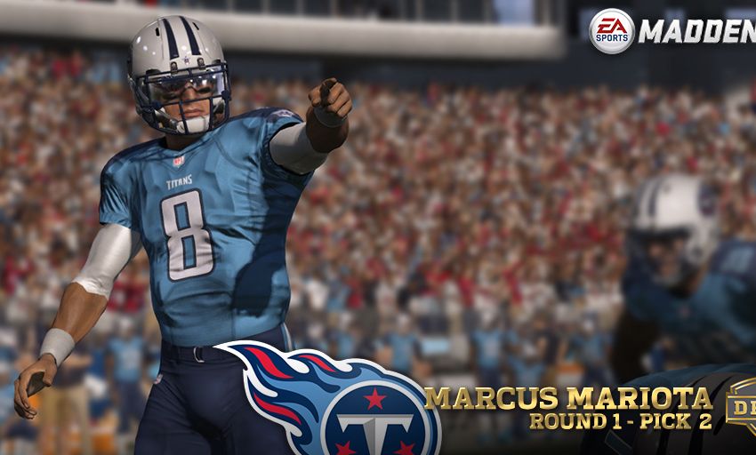 See Marcus Mariota With Tennessee Titans In Madden Photo