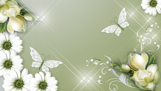 Spring Flowers And Butterflies Wallpapers The Art Mad Wallpapers