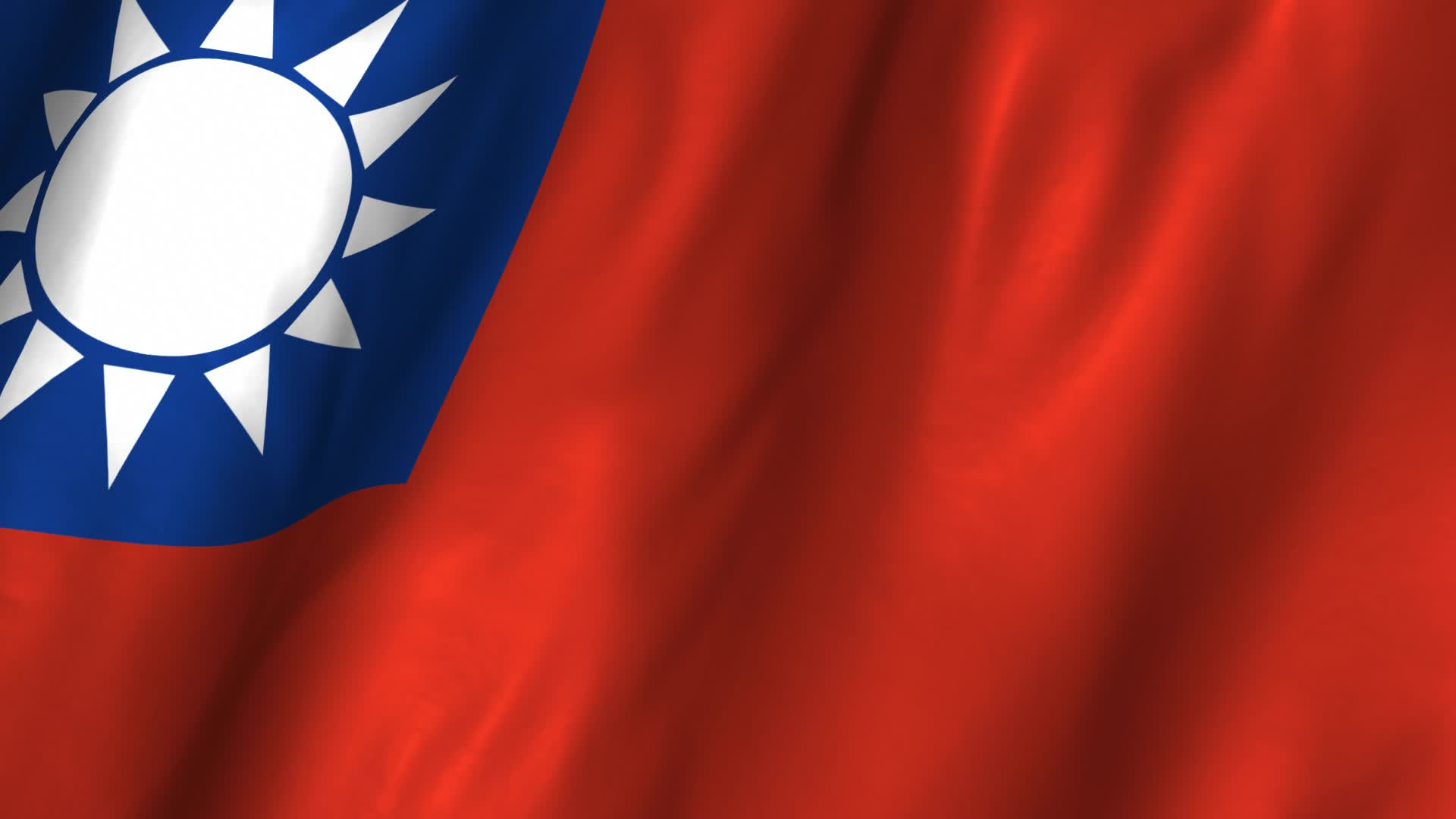 Taiwan Flag Waving HD Wallpaper Background Image