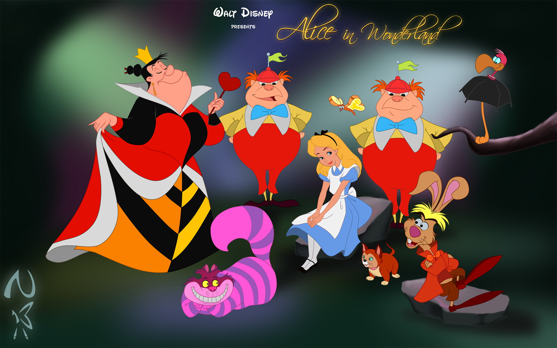 Cartoons Wallpaper Alice In Wonderland