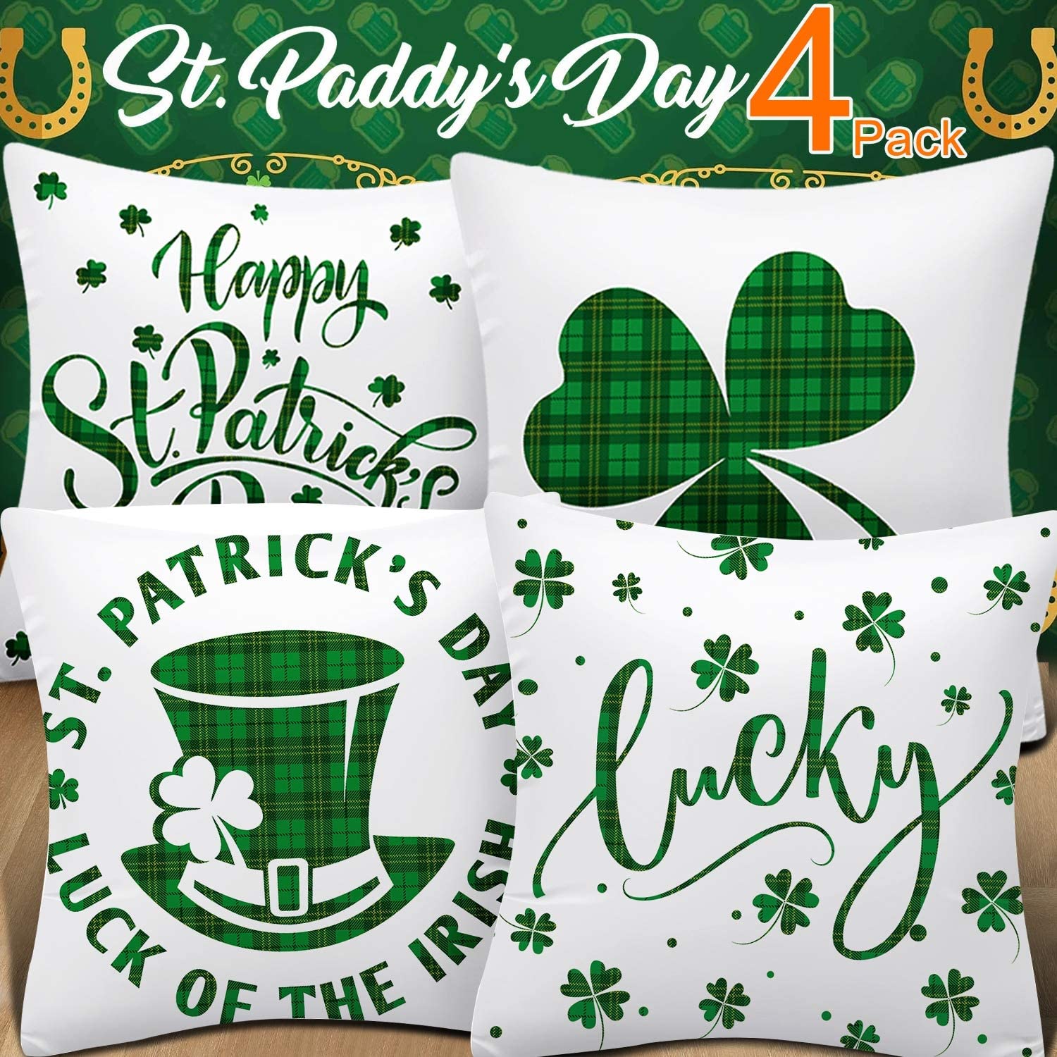 Amazon Pack St Patrick S Day Throw Pillow Covers X