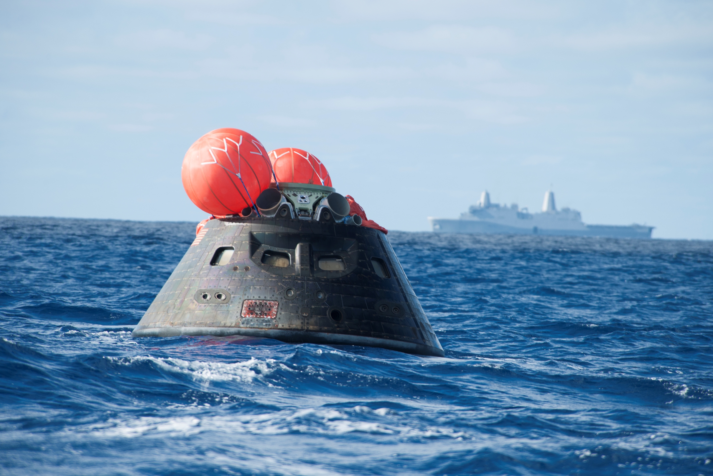 The Orion Spacecraft Floats In Pacific Ocean After An Uncrewed