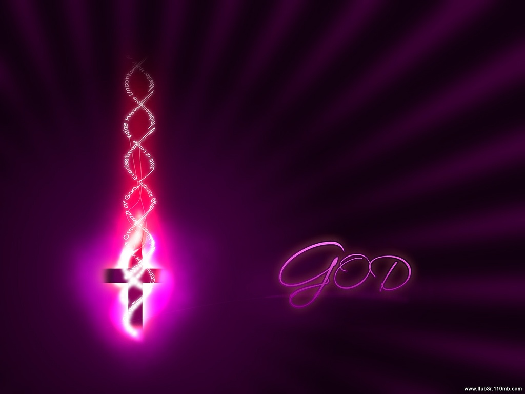 Purple Cross Background God And Wallpaper