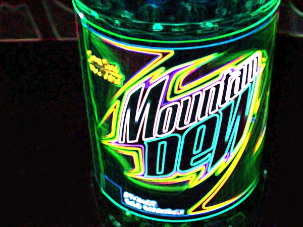 Dew Neon Lights Mountain Mountains Wallpaper