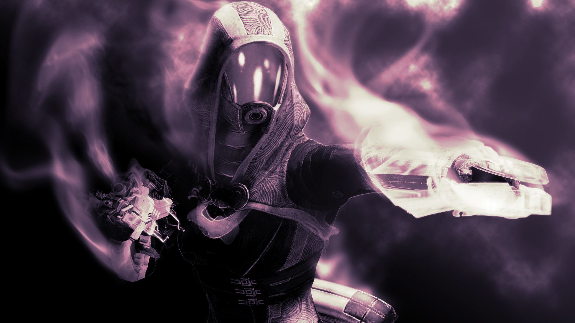 Wallpaper Mass Effect Tali Zorah Nar Rayya Smoke Gas Mask Art