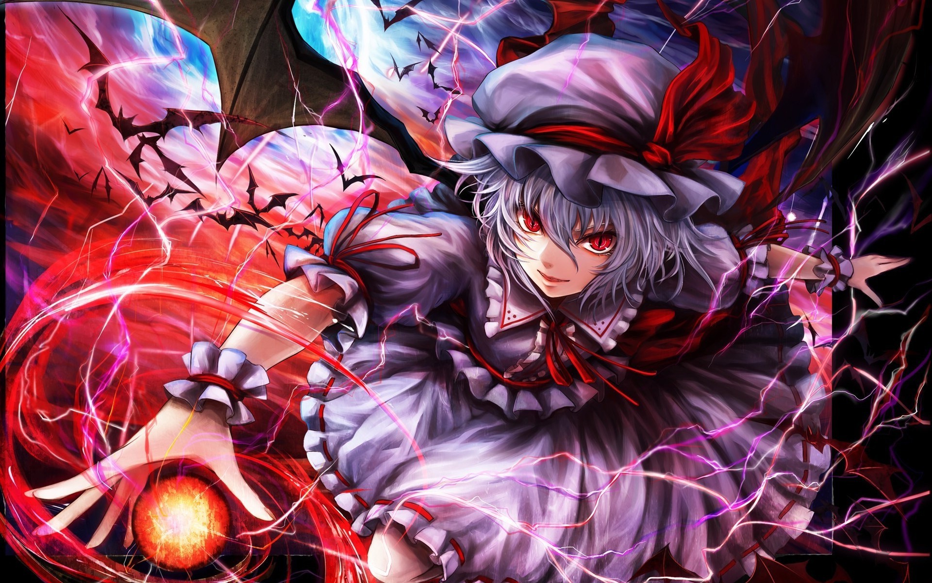 Touhou Anime Girls Remilia Scarlet Wallpaper HD