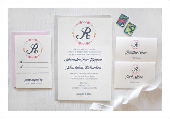 Our Floral Monogram Printable Invitations Include Invitation