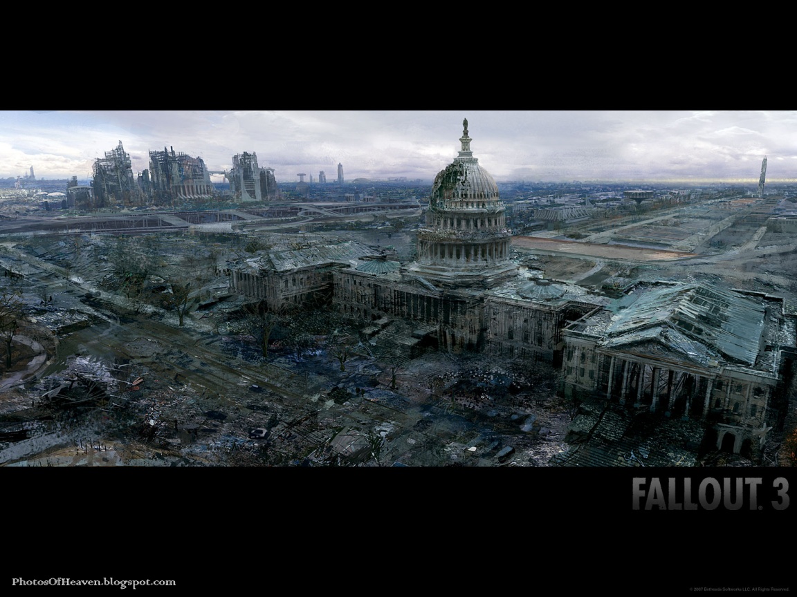 Fallout White House Ruins Desktop Wallpaper And Stock