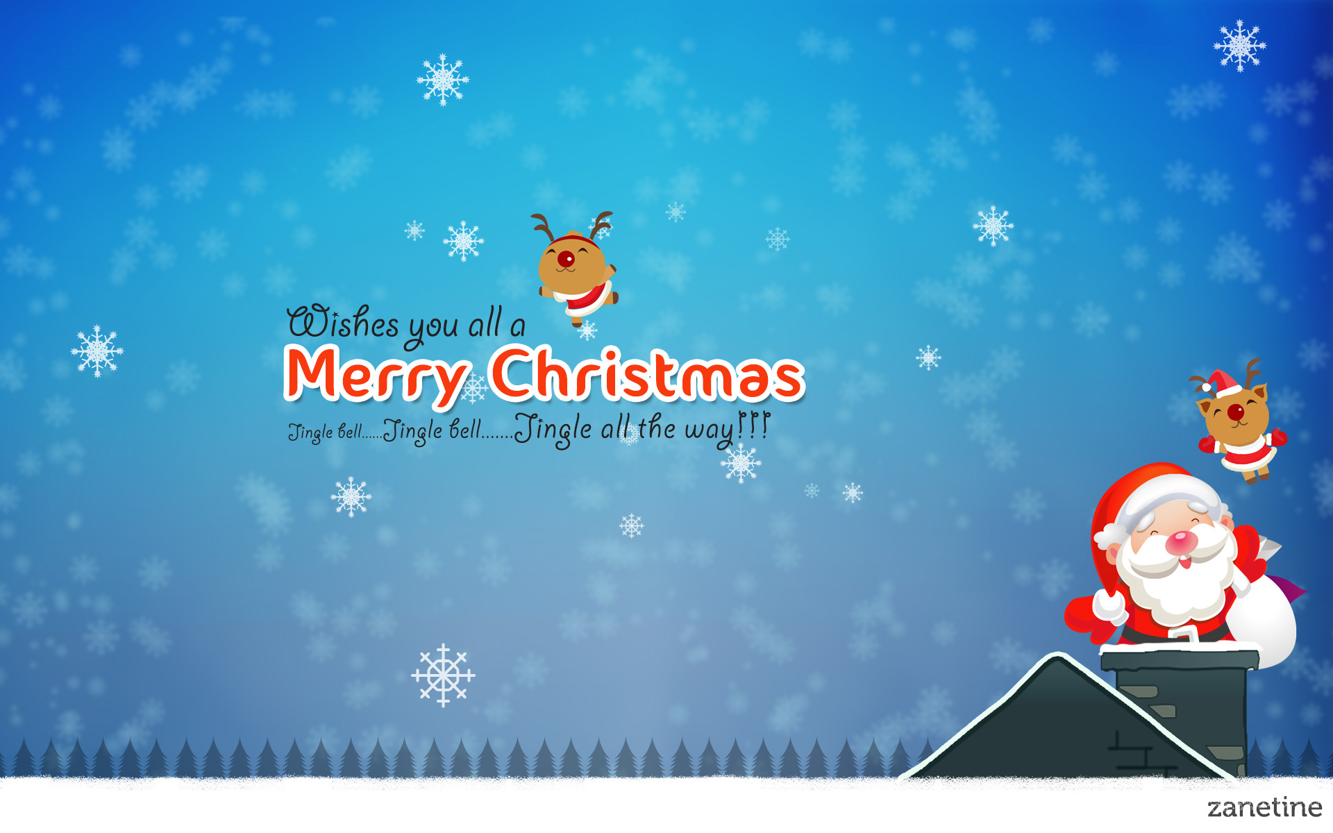 Merry Christmas Jingle Bells Desktop Wallpaper