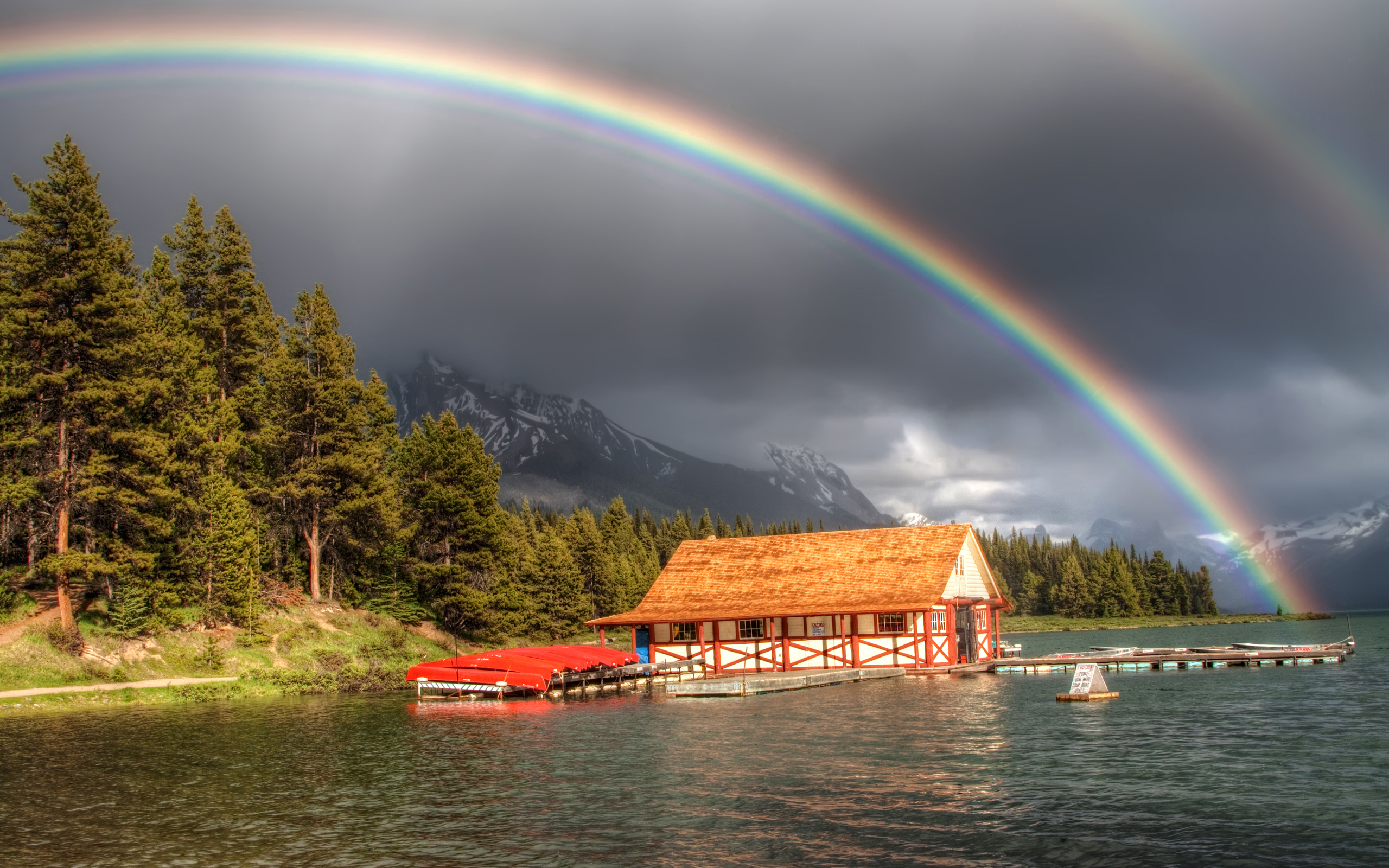 Amazing Rainbow Landscape Wallpaper With