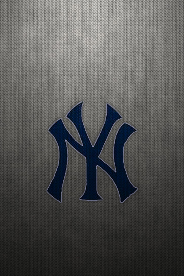 Free Download Yankee Logo Wallpaper New York Yankees Logo On Gray [640x960] For Your Desktop