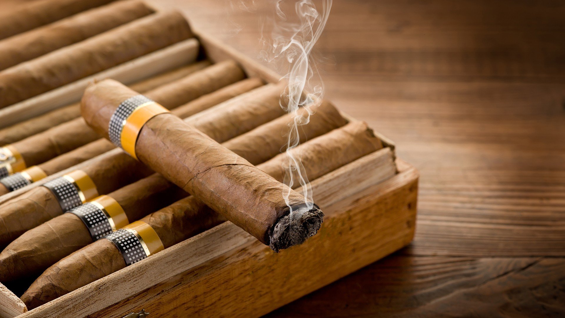 Cigars Wood Smoking Smoke Cohiba Wallpaper HD Desktop And