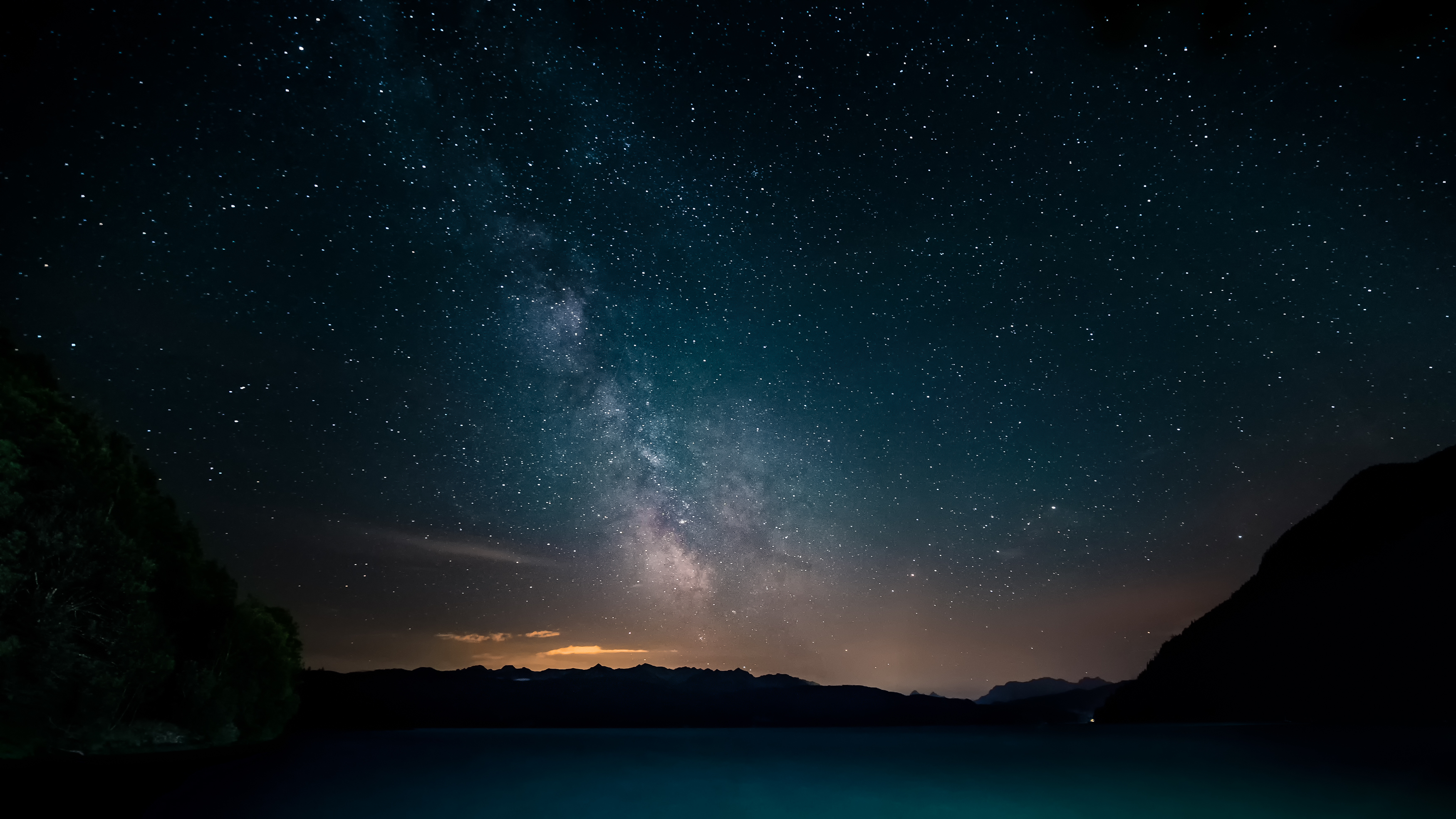 Wallpaper Space Stars Milky Way Night Panorama