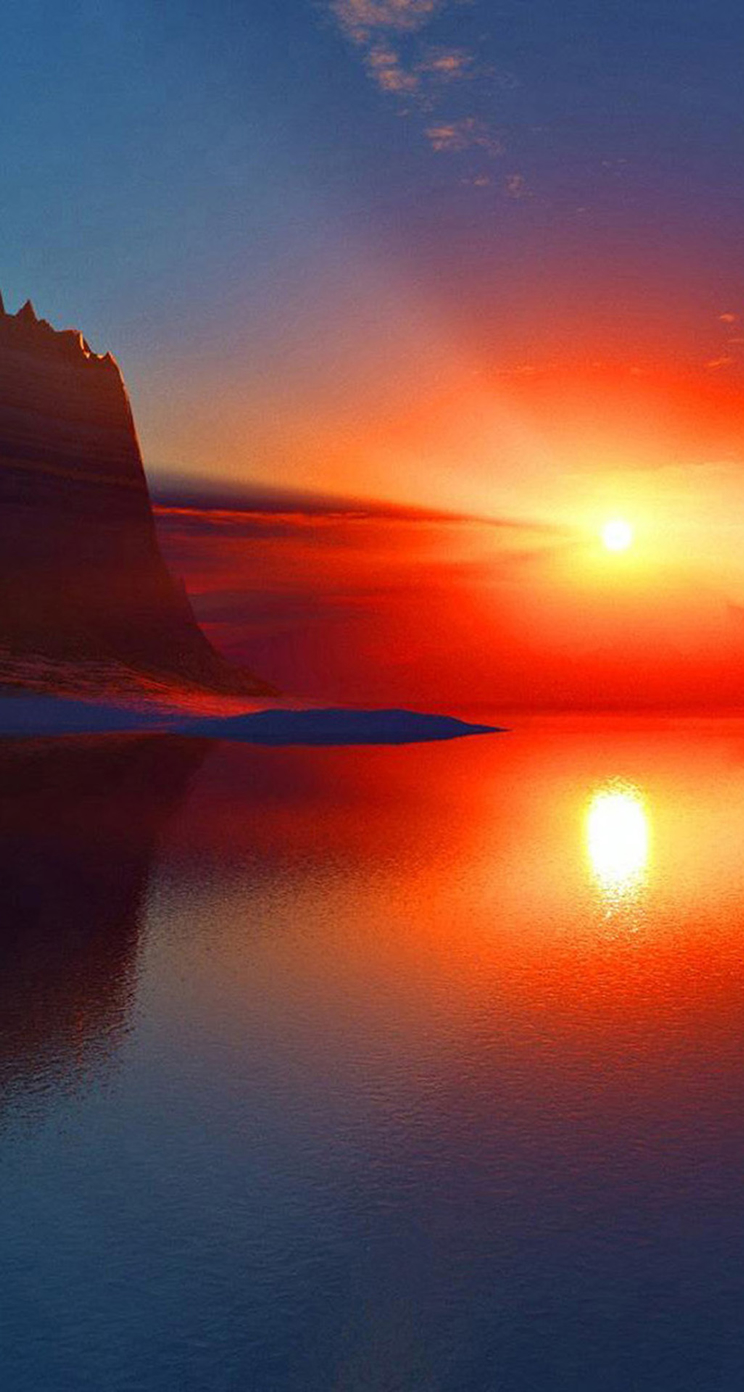 Sunrise Lake Mountains iPhone Wallpaper Best