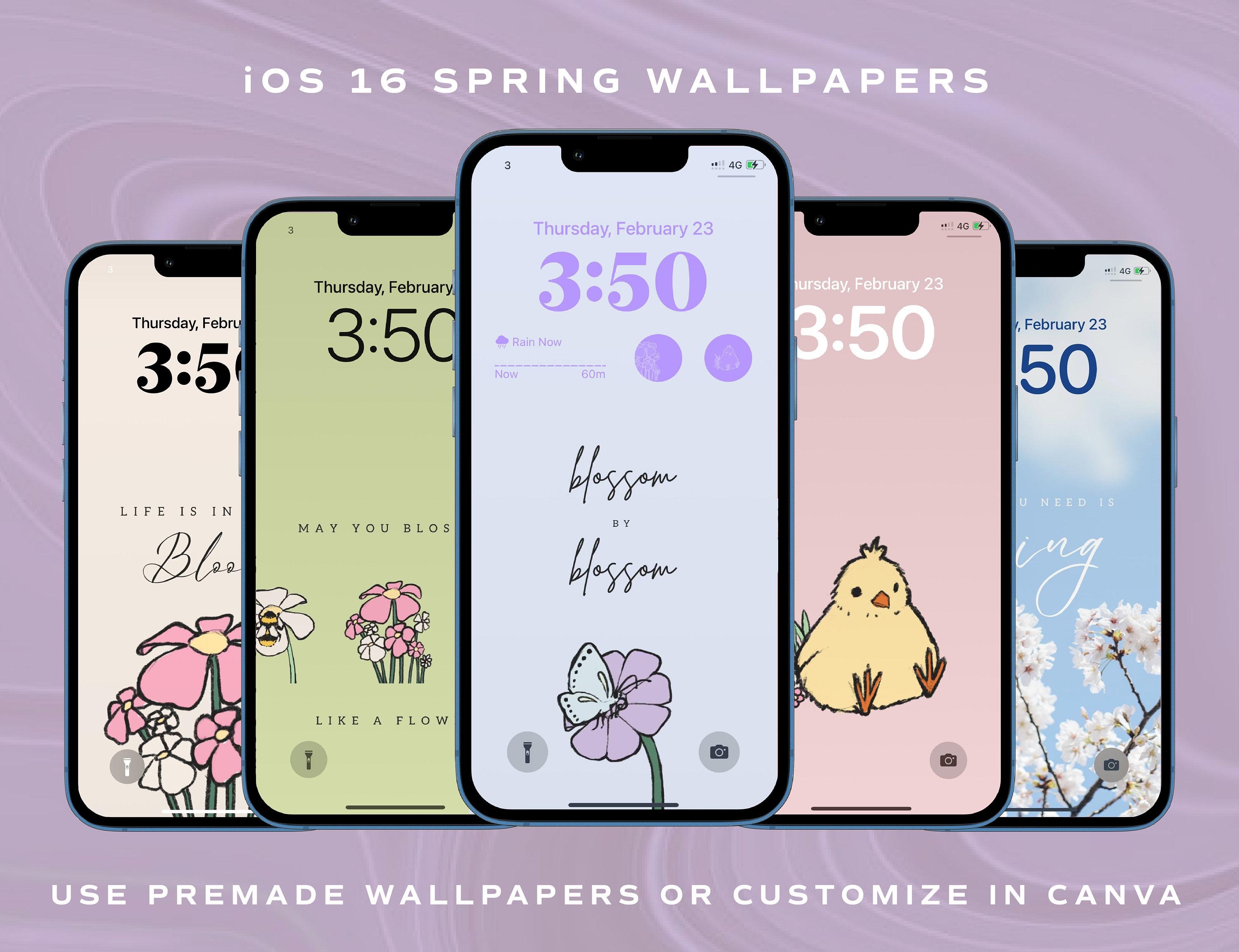 Ios Spring iPhone Lock Screen Wallpaper Pastel