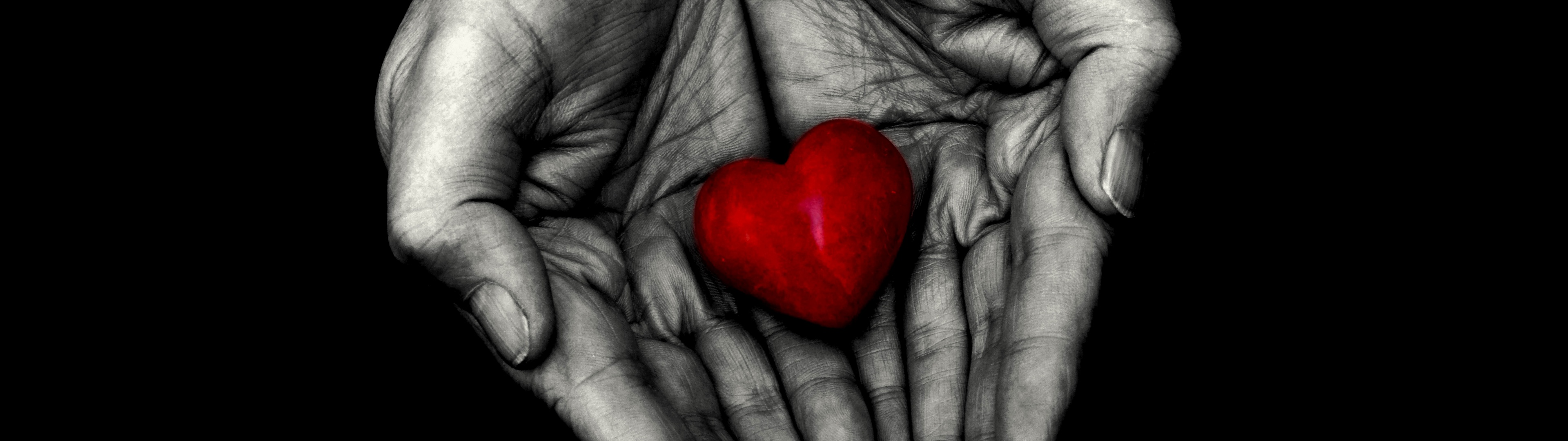 Red Heart Wallpaper 4k Holding Hands 5k 8k Love