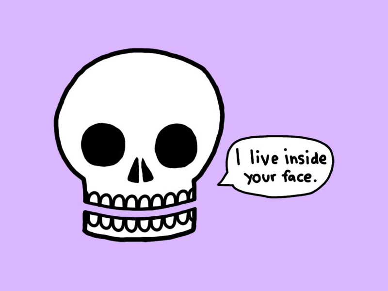 Daily Wallpaper I Live Inside Your Face Skull Lol