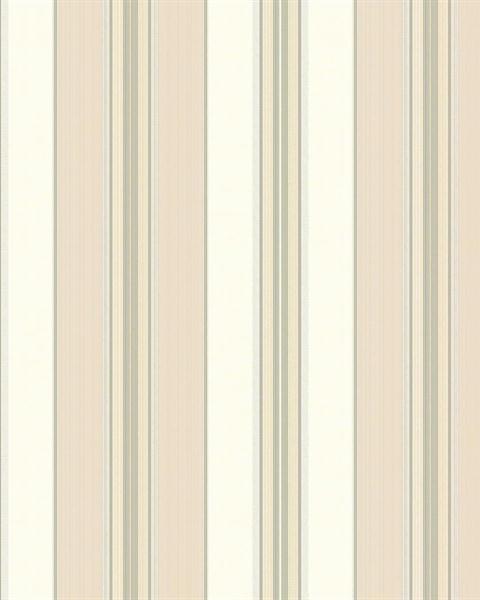 Waverly Classics Brown And Grey Lovers Lane Striped Wallpaper