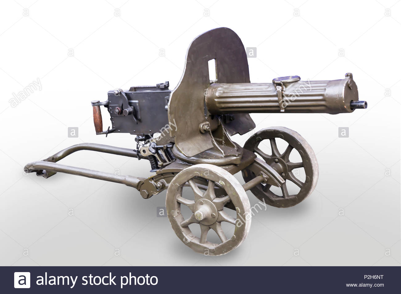 The Old Machine Gun Maxim Model Isolated Image On White