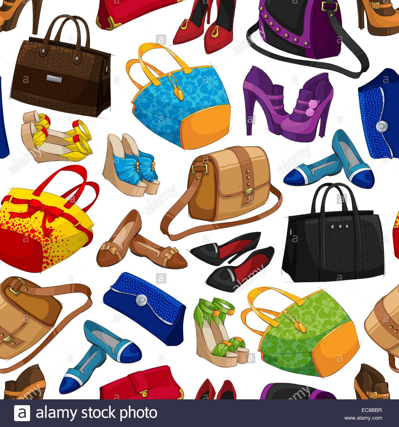 Free download Seamless womans fashion accessory bags and shoes