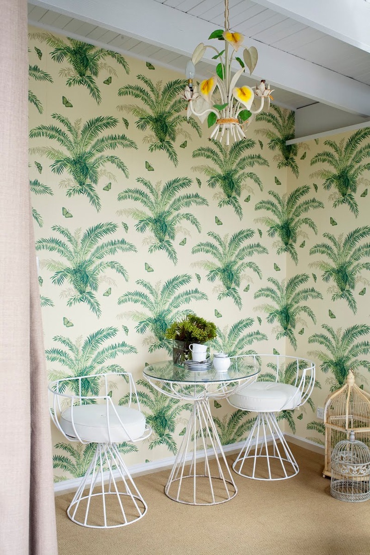 Vintage Inspired Tropical Wallpaper Jia