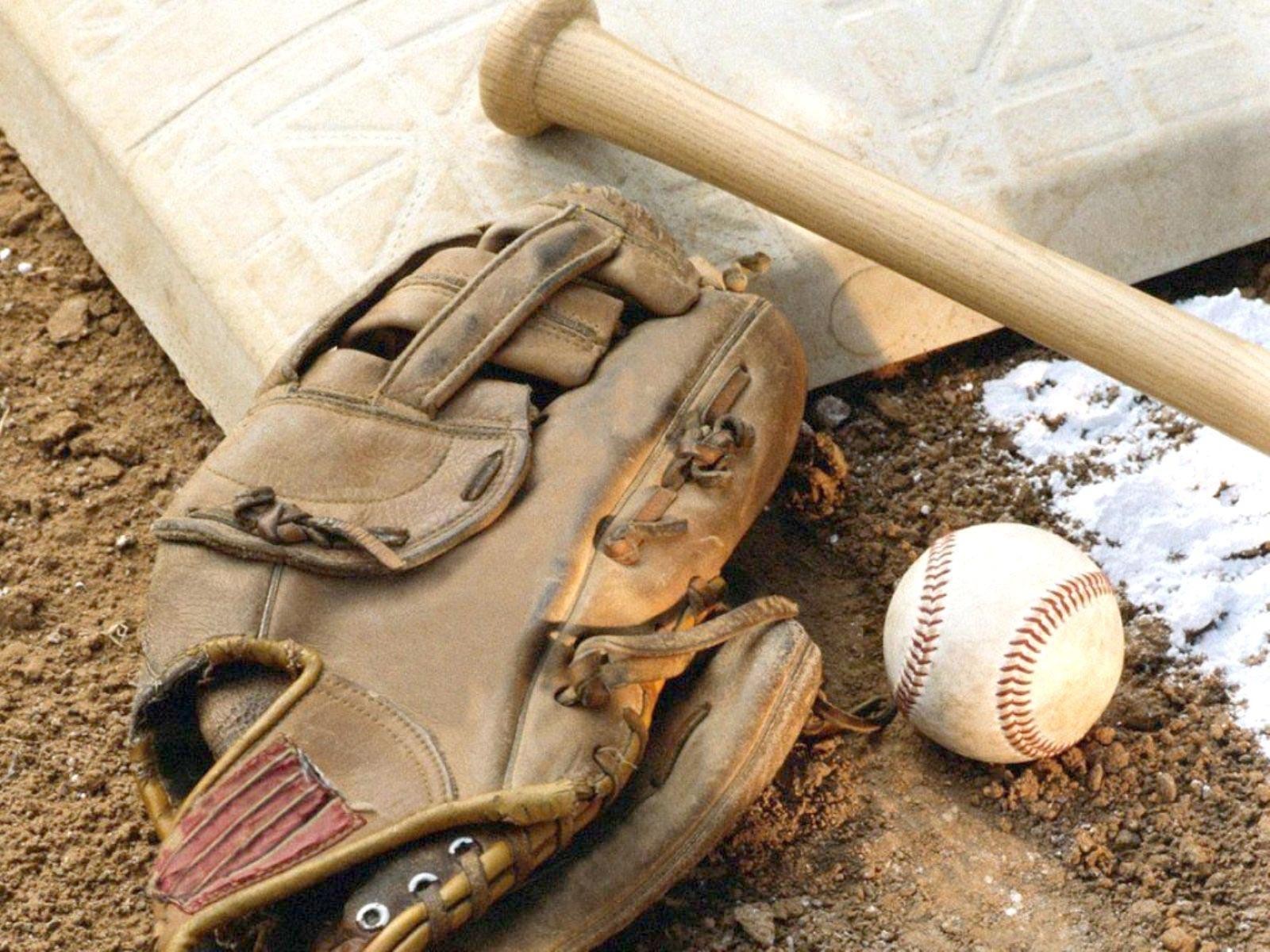 Baseball Ball Bat And Glove HD Wallpaper
