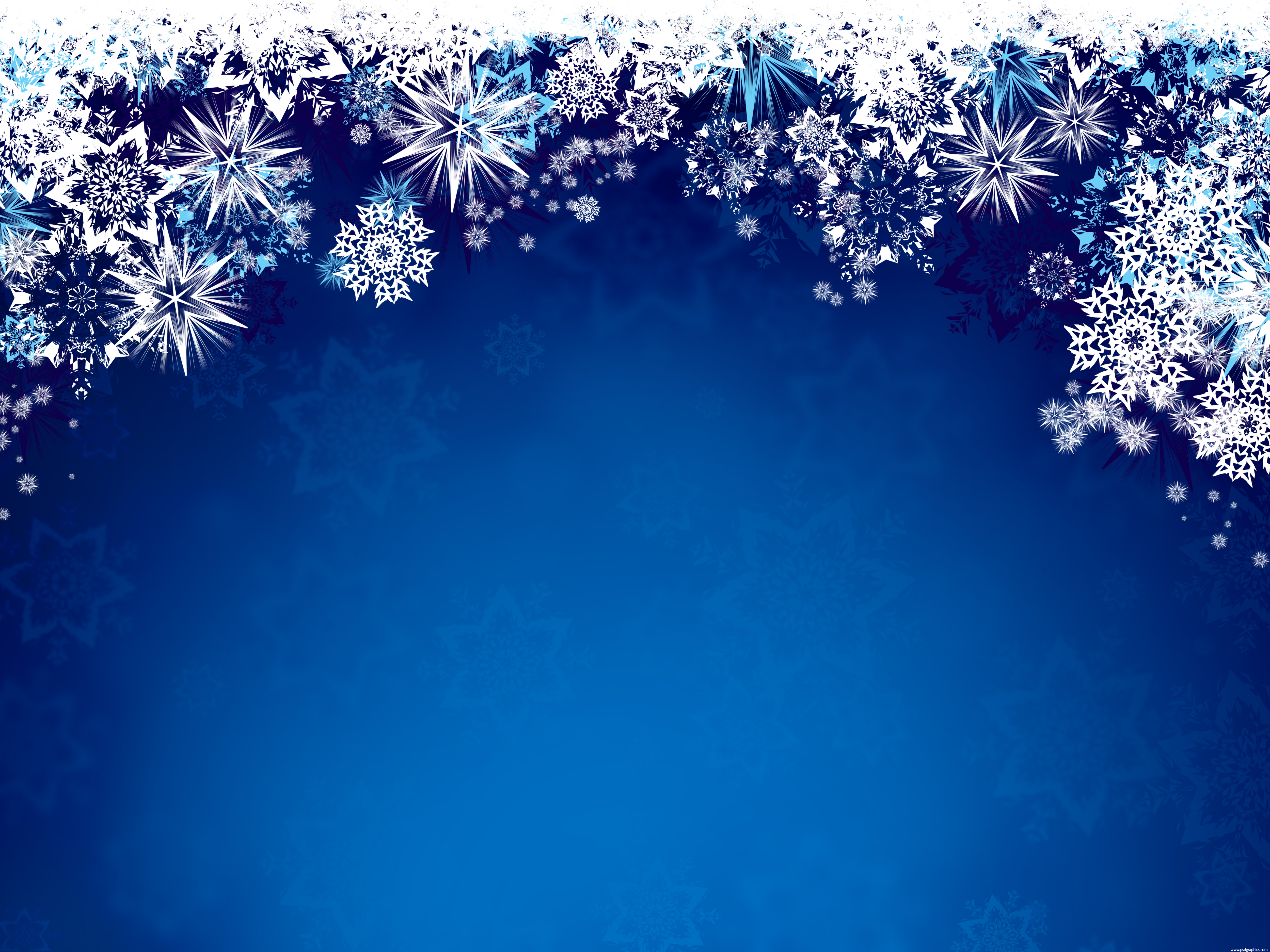 Magic Winter Snowflakes Grungy Design White Snow Background Set