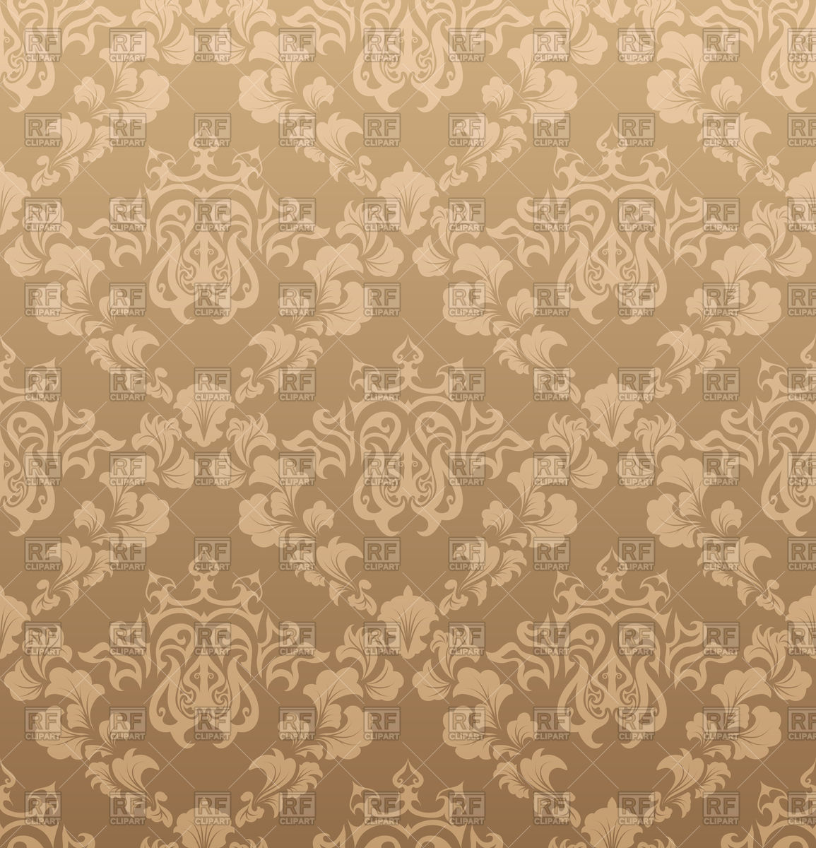 Vintage Brown Wallpaper In Victorian Style Background