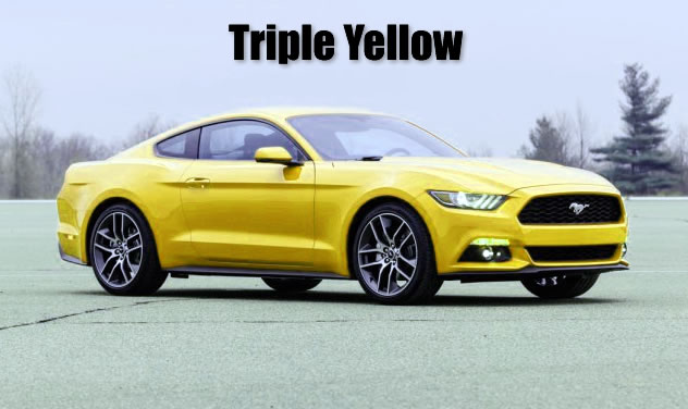 Ford Mustang Colors Revealed Yellow Returns 2015mustang