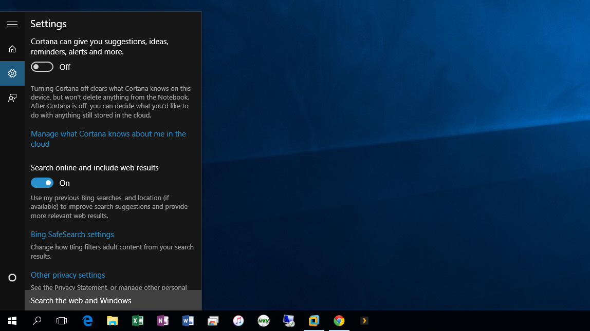 Windows Disable Cortana