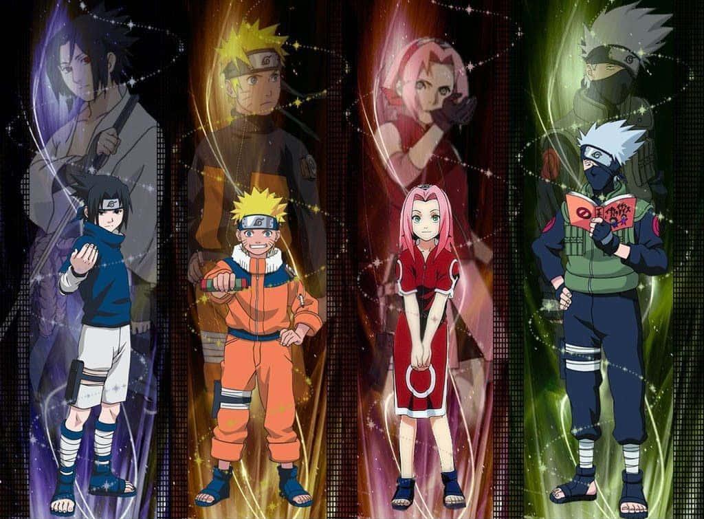 Naruto And His Fellow Team Ninja Sasuke Sakura