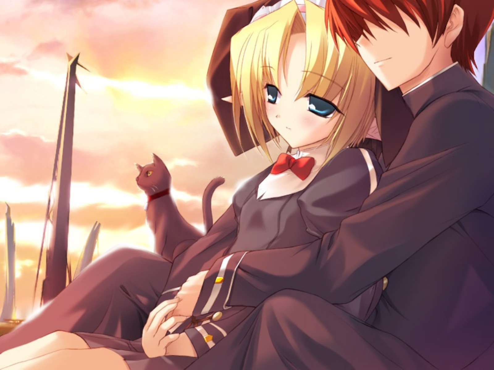 Sweet Couple Anime Love Wallpaper