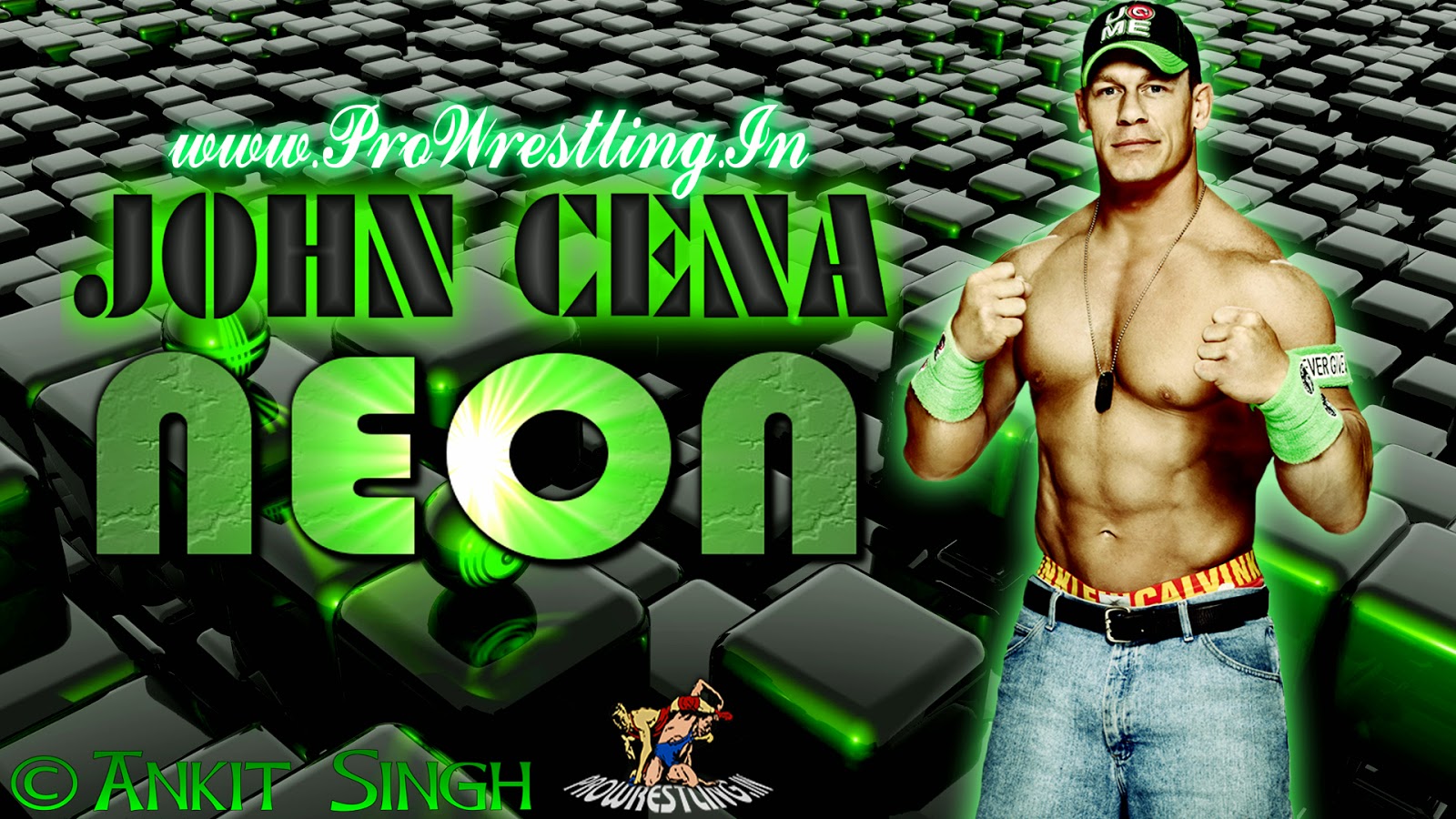 Wallpaper John Cena Brand New Neon HD By Ankit
