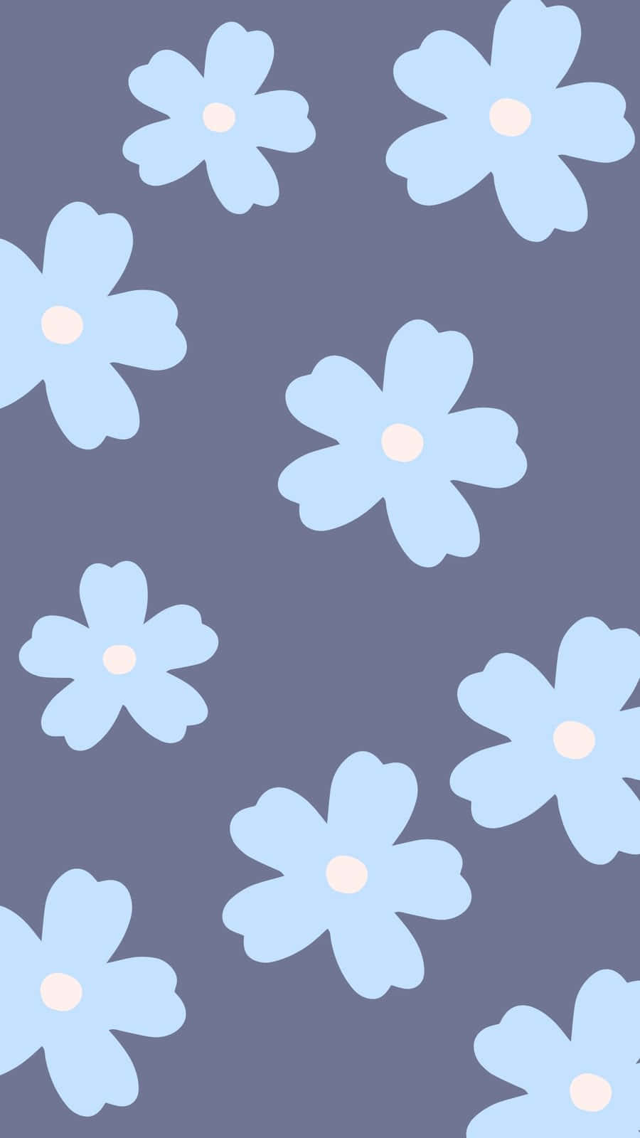 Blue Floral Aesthetic Wallpaper
