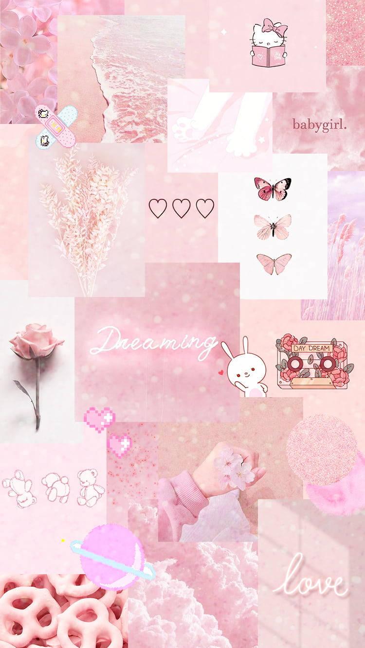Download Aesthetic Pink Hello Kitty Phone Background Wallpaper