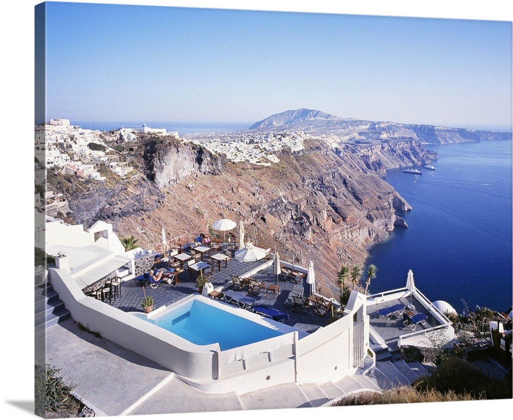 Greece Aegean Islands Cyclades Santorini Imerovigli Sunset