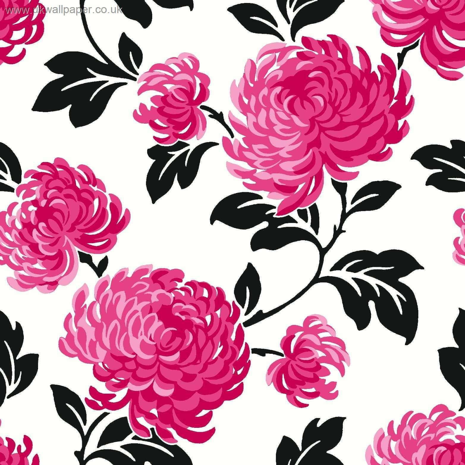 Pink Black And White Wallpaper